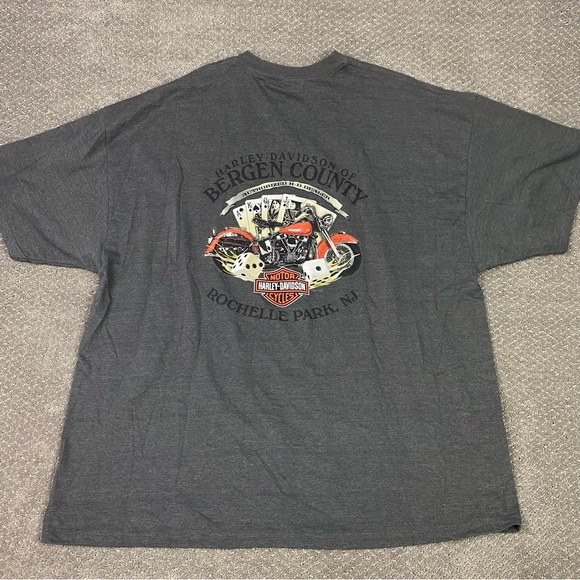 Harley-Davidson Other - Harley Davidson T Shirt Men's 4XL Gray Motorcycle Double Sided 2007 Made in USA